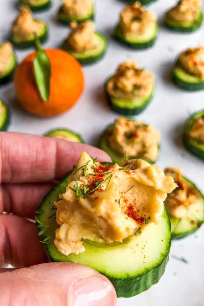 Easy Deviled Egg Canapés