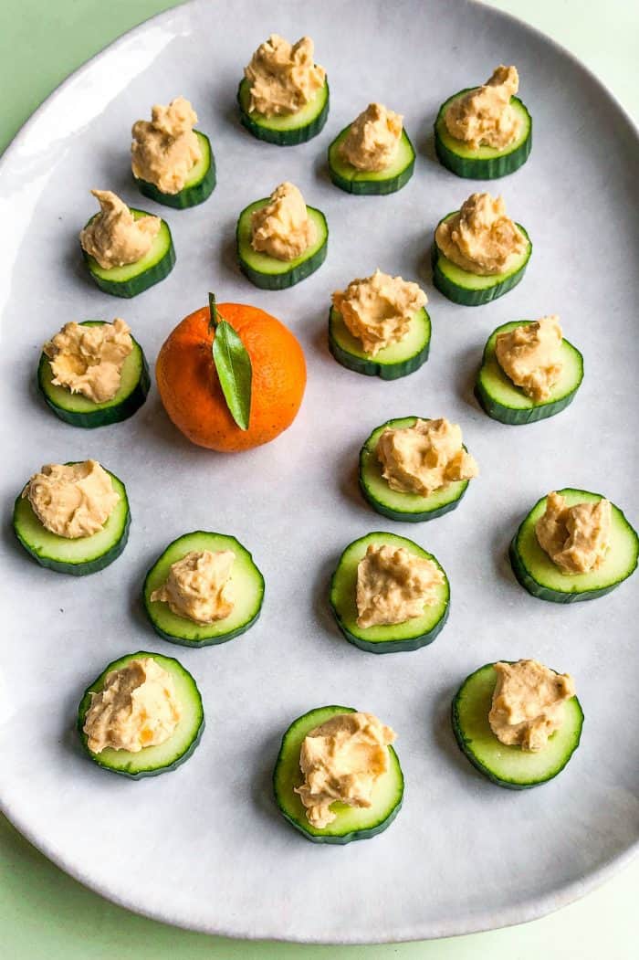 Easy Deviled Egg Canapés - Reluctant Entertainer