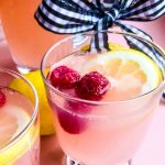 glass of raspberry lemonade