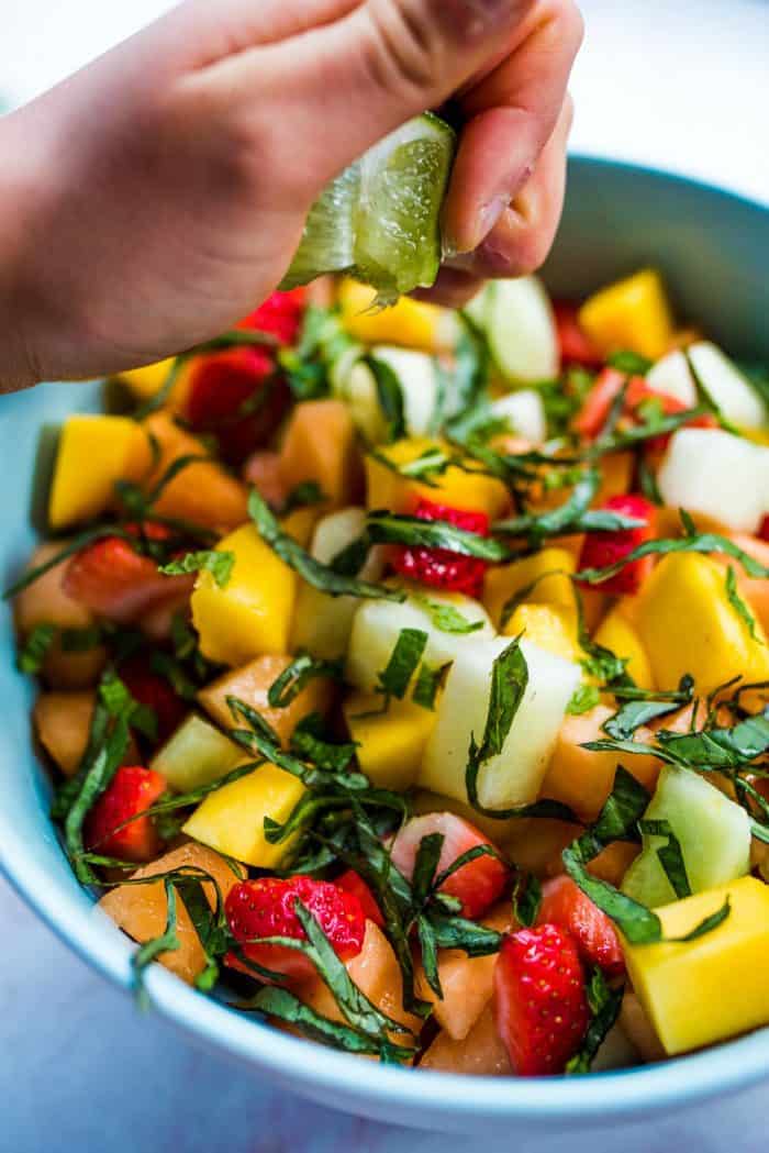 Homemade Fruit Salad Recipe with lime