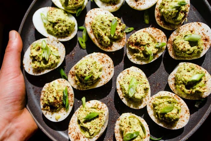 Easy Lime Guacamole Deviled Eggs