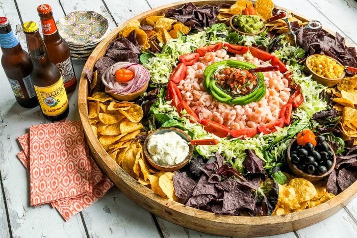 Easy Mexican Shrimp Salad Board