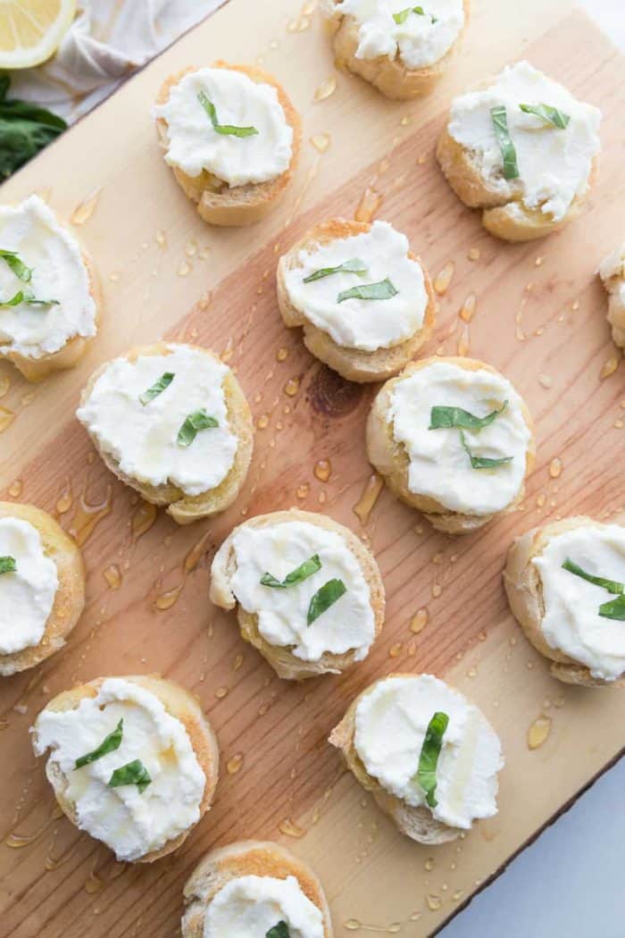 Lemon Basil Bruschetta