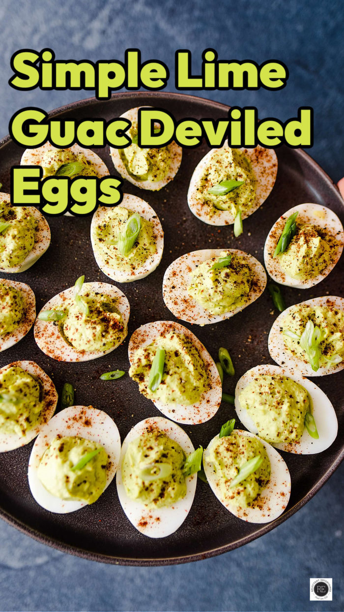 Simple Lime Guac Deviled Eggs