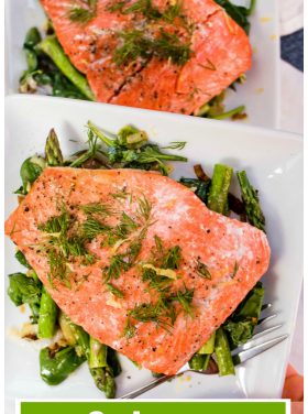 Salmon with Wilted Greens Recipe - Reluctant Entertainer