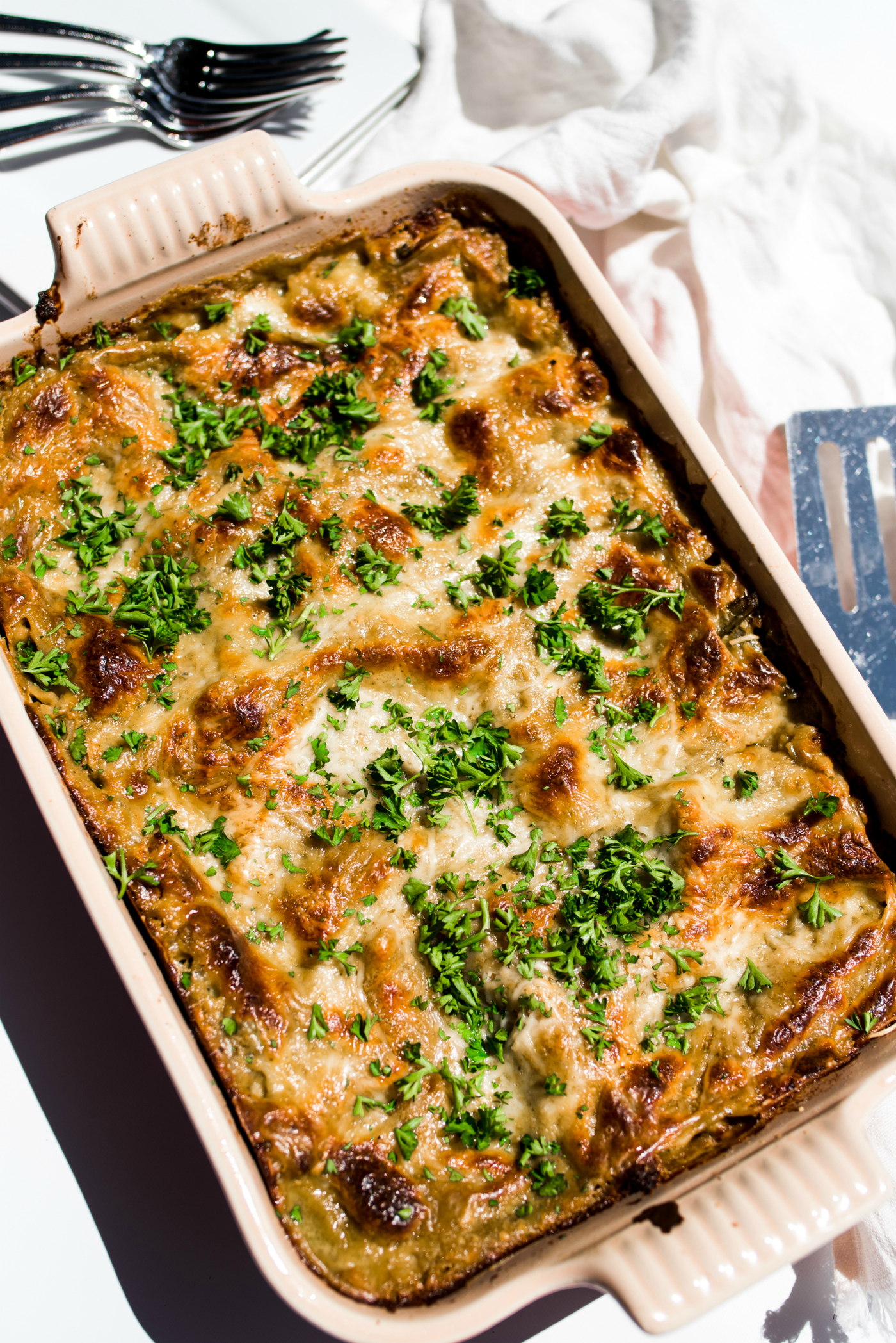 White Sauce Pesto Lasagna Reluctant Entertainer