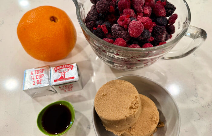 ingredients to make Mixed Berry Compote
