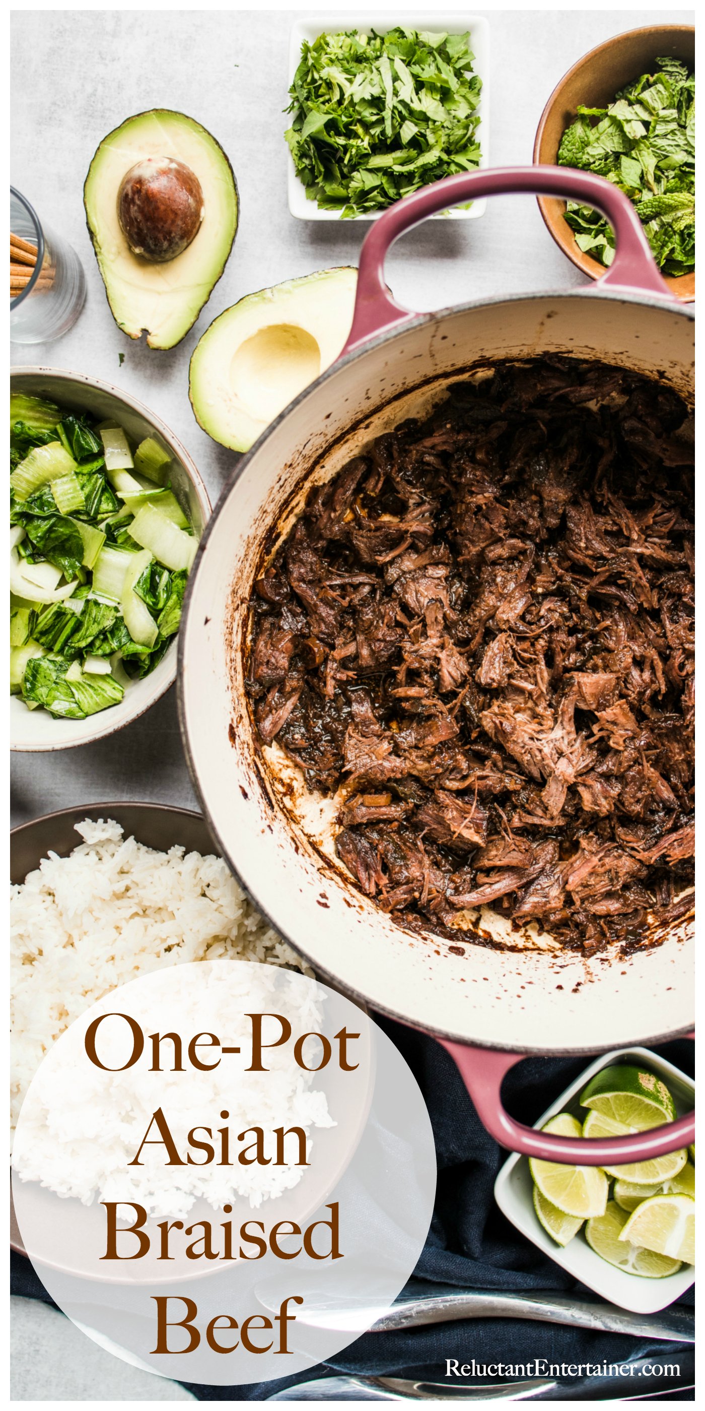 One Pot Asian Braised Beef - Reluctant Entertainer