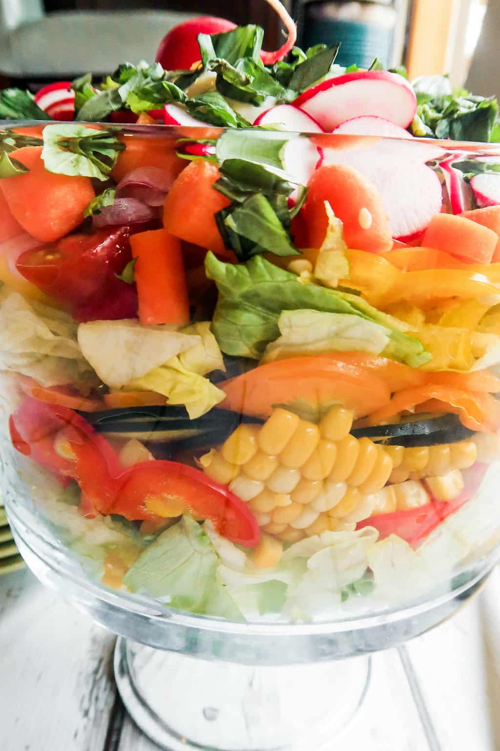 Nine Layer Vegetable Salad