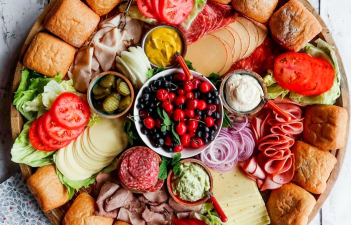 a sandwich charcuterie board