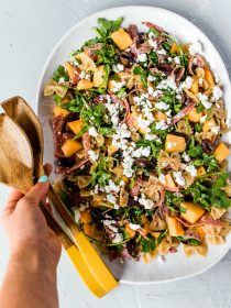 Melon Bowtie Pasta Salad Recipe