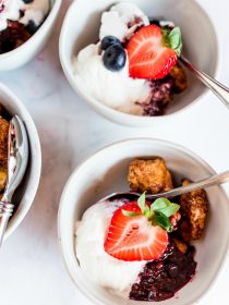 Ricotta Gnocchi with Berry Compote