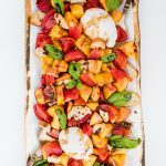 a nectarine burrata salad