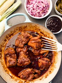 One Pan Barbecue Sauce Chicken Thighs