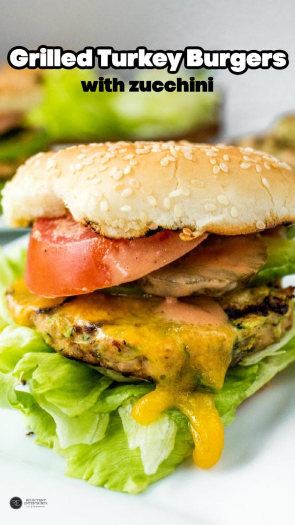 grilled turkey burgers with zucchini