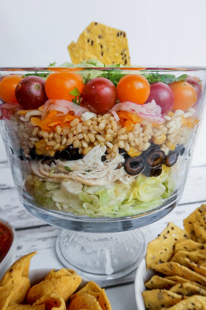 Best Chicken Rice Layered Salad