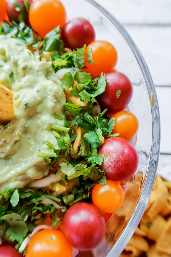 Tasty Easy Chicken Rice Layered Salad