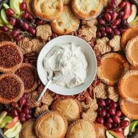 round board with mini fall pies