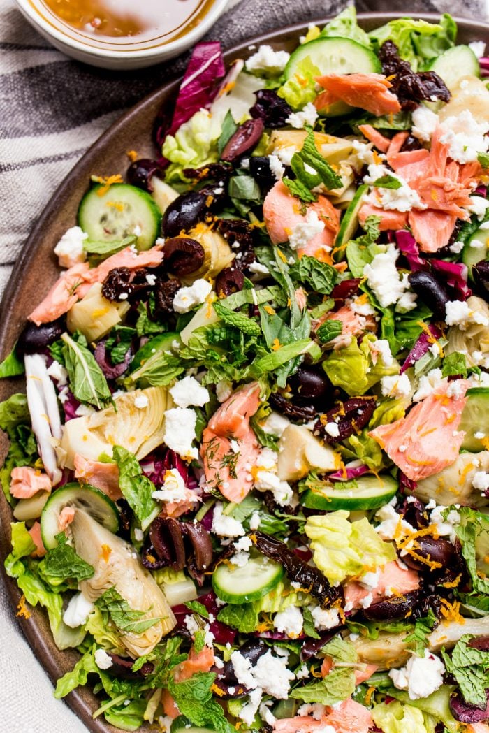 Easy Mediterranean Salmon Salad