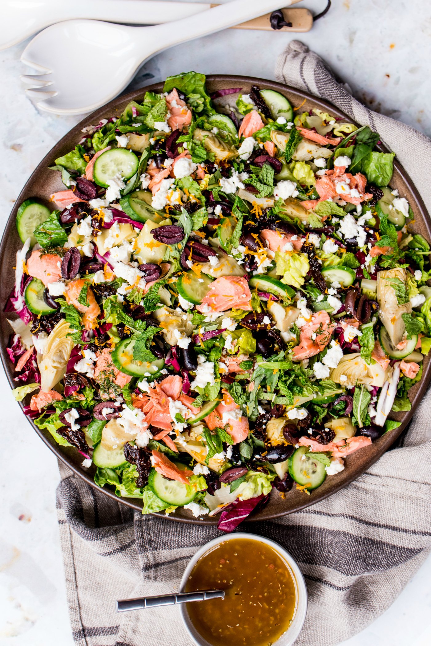 Mediterranean Salmon Salad - Reluctant Entertainer
