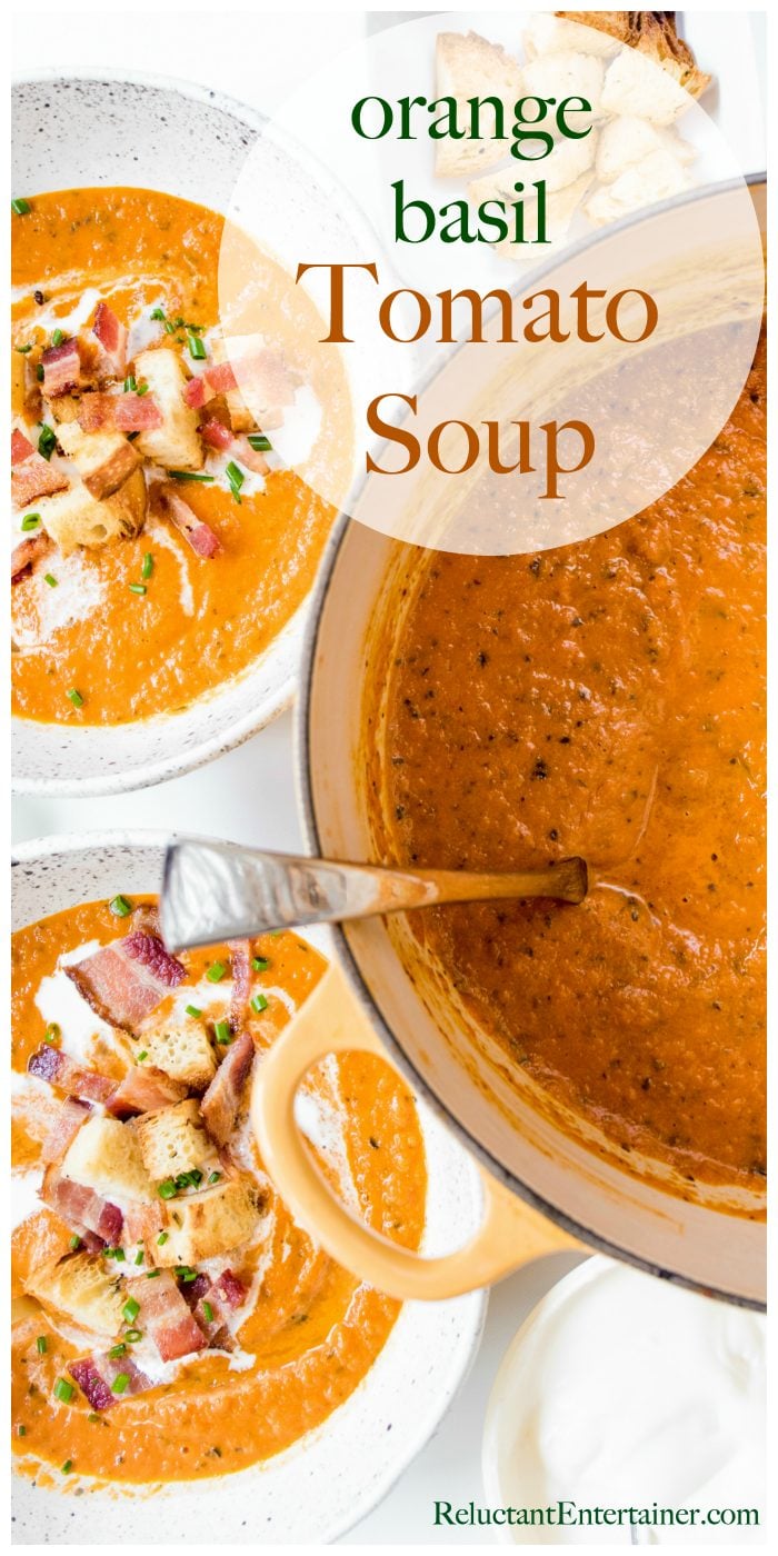 BEST Orange Basil Tomato Soup Recipe