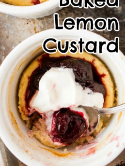 Baked Lemon Custard