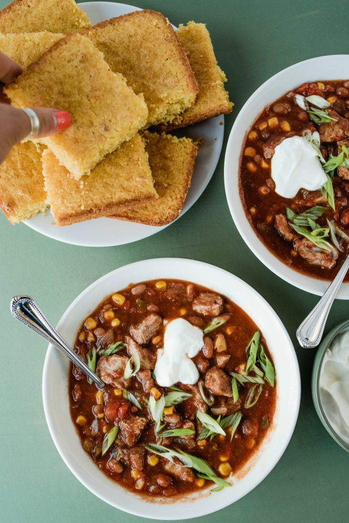 Slow Cooker Pulled Pork Chili