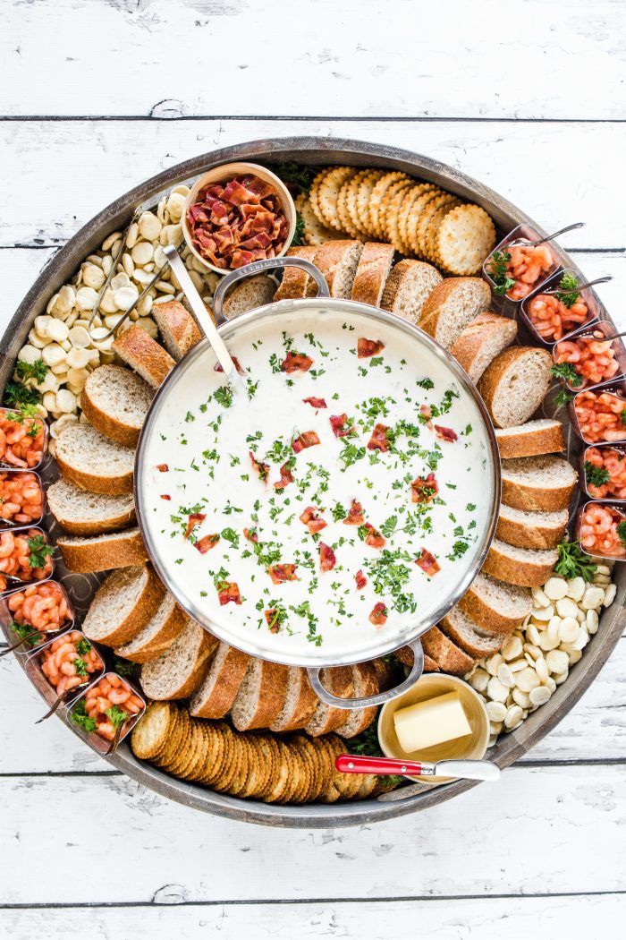 Easy Clam Chowder Dinner Board