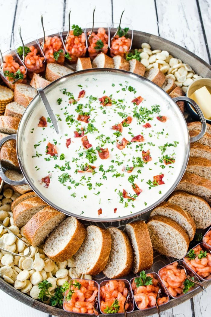 The BEST Epic Clam Chowder Dinner Board