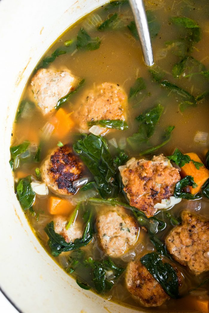 chicken meatballs in Italian Wedding Soup recipe