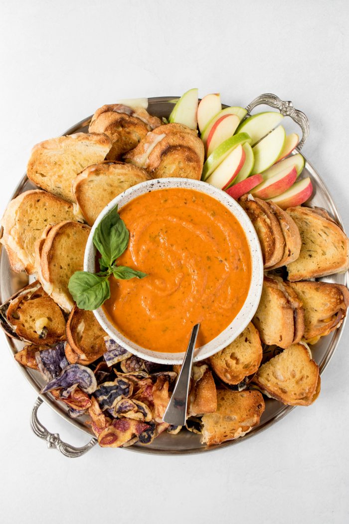 Easy Grilled Cheese Tomato Soup Board