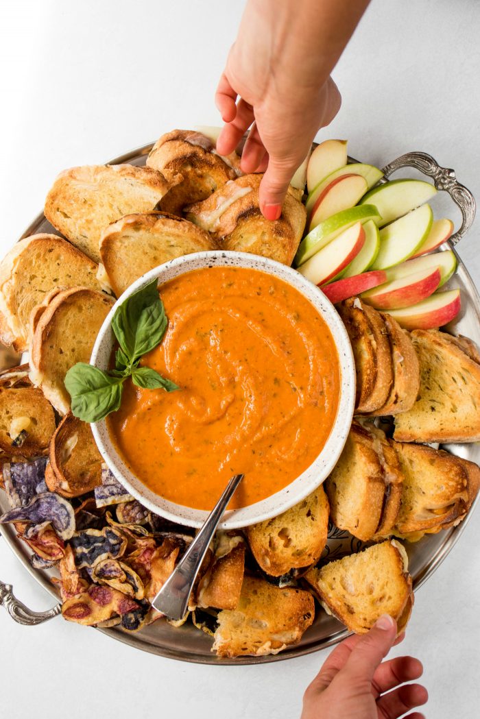 Grilled Cheese Tomato Soup Board