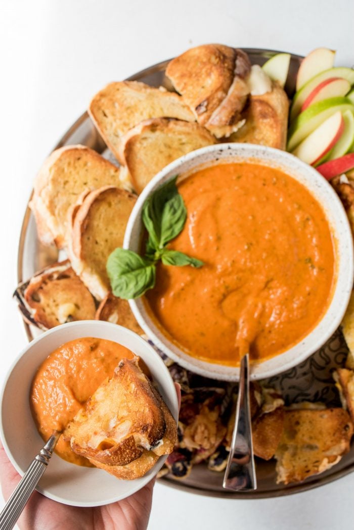 Best Grilled Cheese Tomato Soup Board