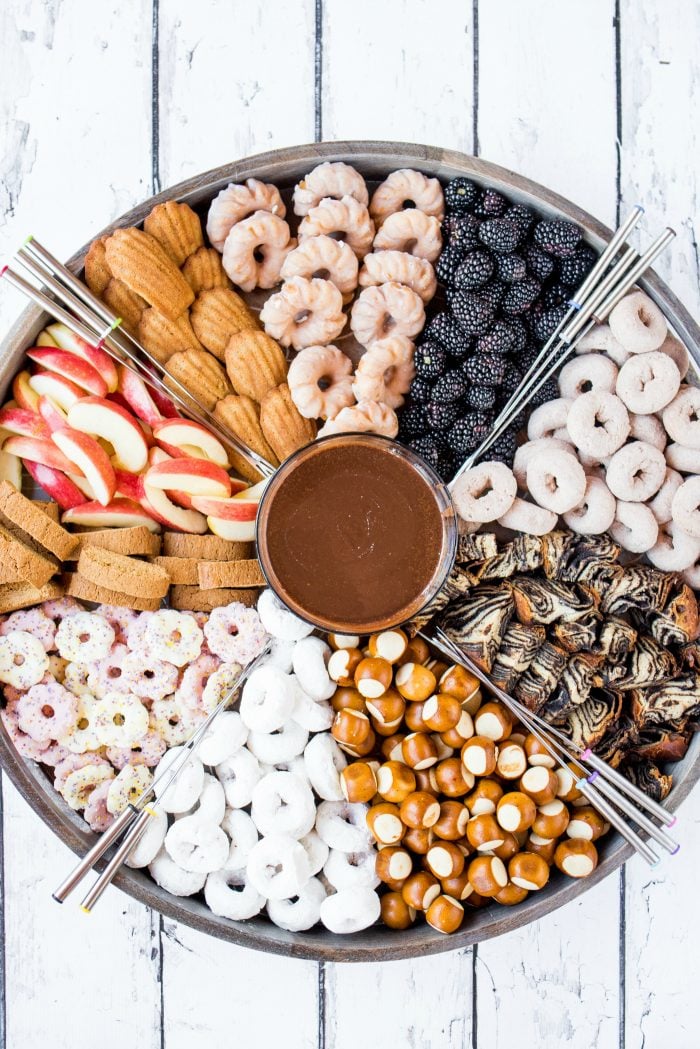 CHOCOLATE Nutella Fondue Dip Dessert Board