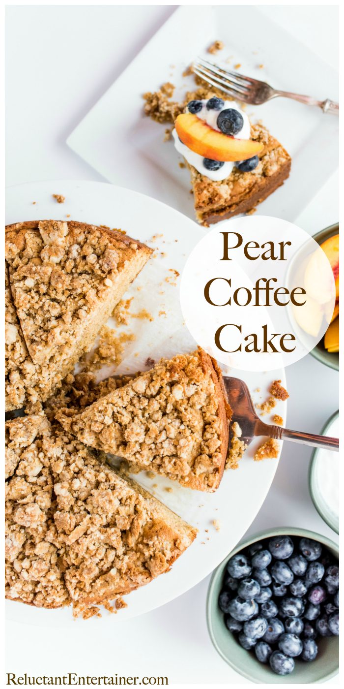 BEST Pear Coffee Cake