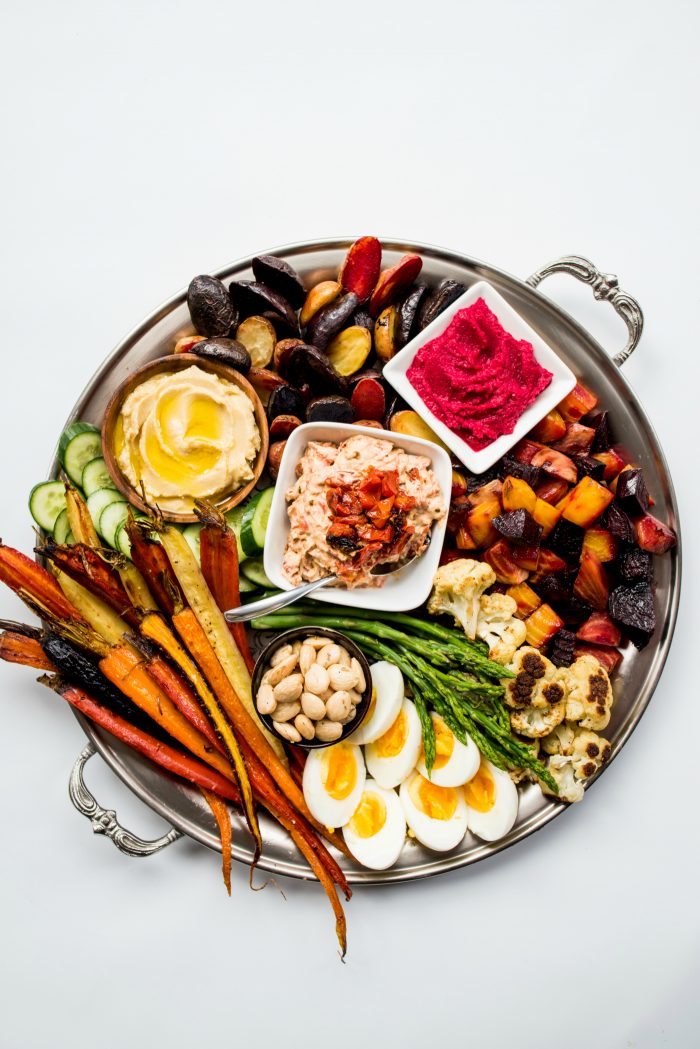 Roasted Veggie Crudite Platter Appetizer