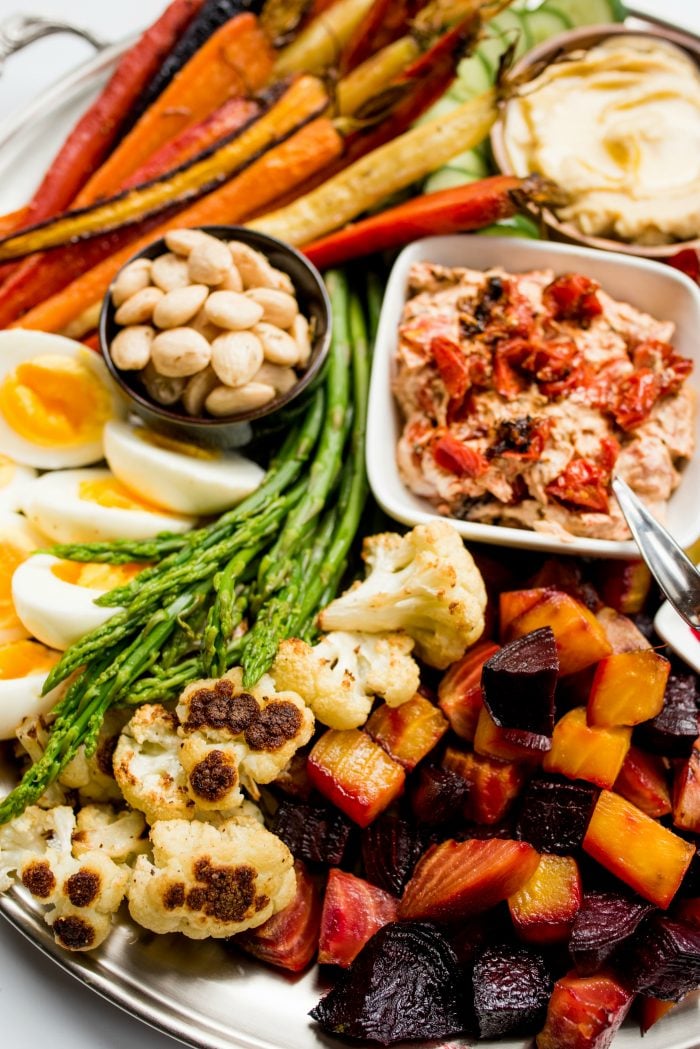 BEST Roasted Veggie Crudite Platter