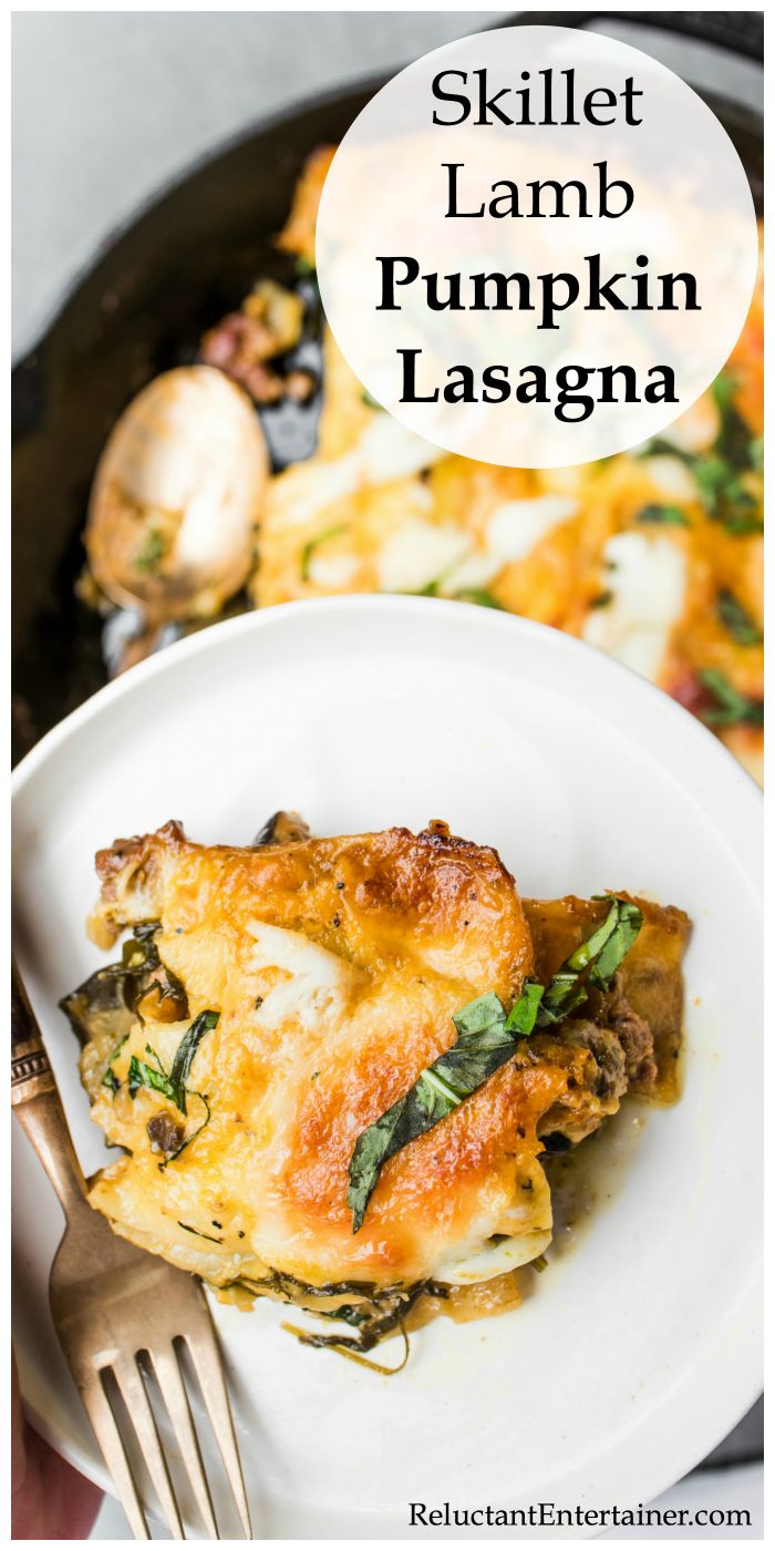 Skillet Lamb Pumpkin Lasagna Recipe