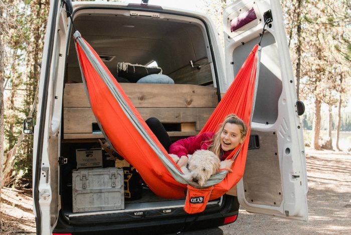 Best Sprinter Van Conversion: ENO hammock