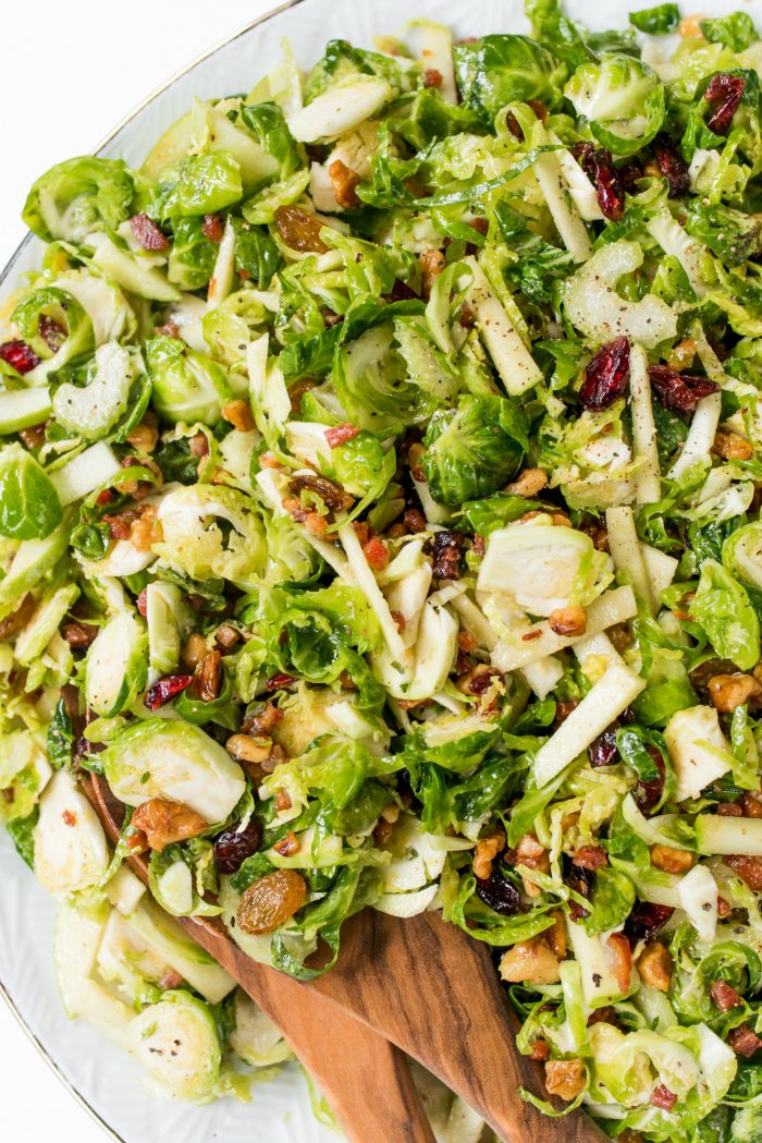 Light Waldorf Brussels Sprout Salad Recipe