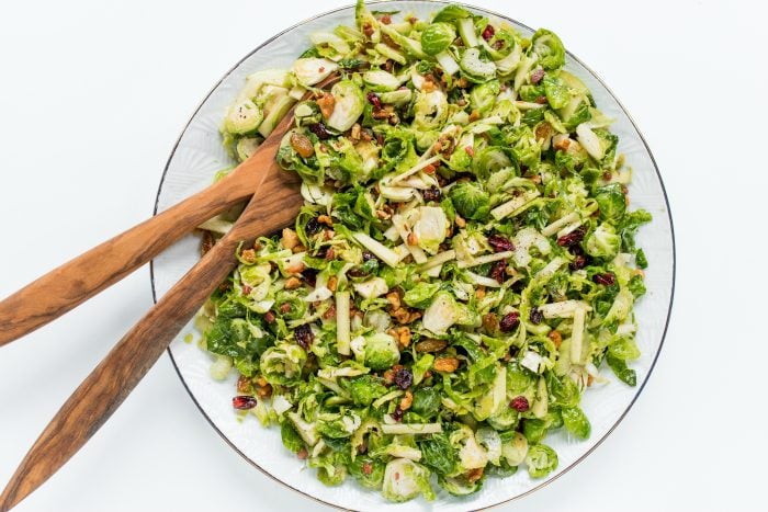 Easy Waldorf Brussels Sprout Salad