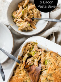 Brussels Sprouts Bacon Pasta Bake