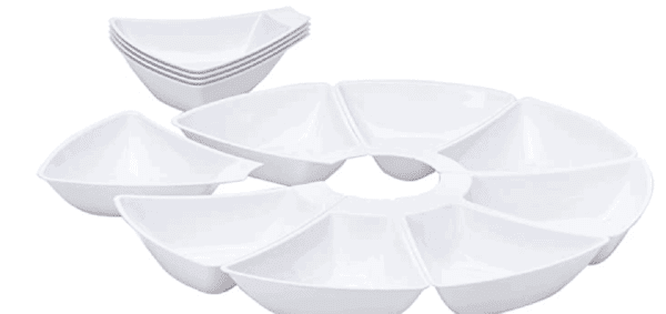 triangle white dishes