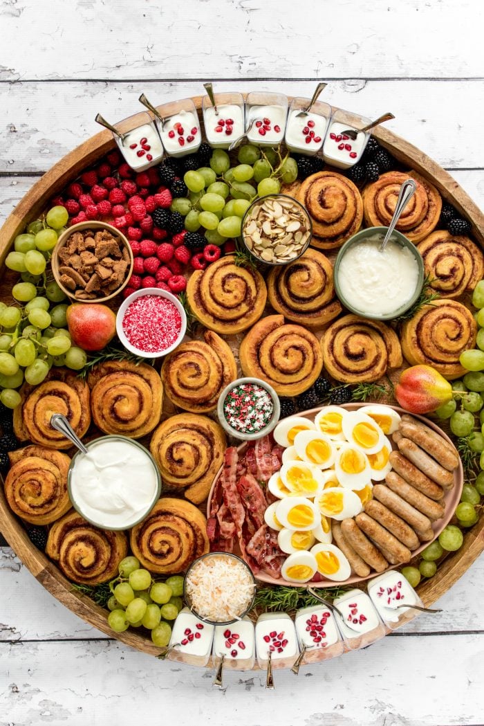 The BEST Epic Christmas Cinnamon Roll Board