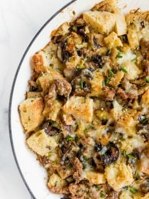 Leek Sausage Bread Pudding