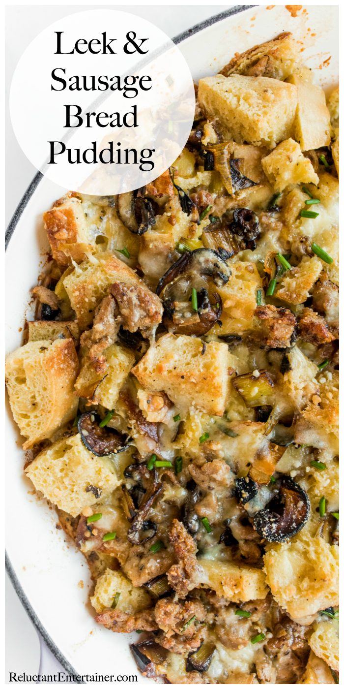 Leek Sausage Bread Pudding Recipe