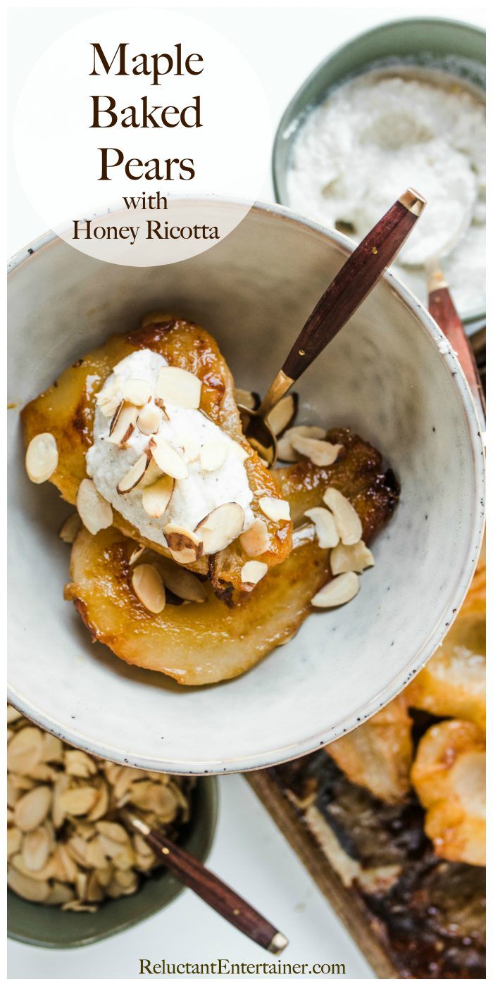 Maple Baked Pears with Honey Ricotta Recipe