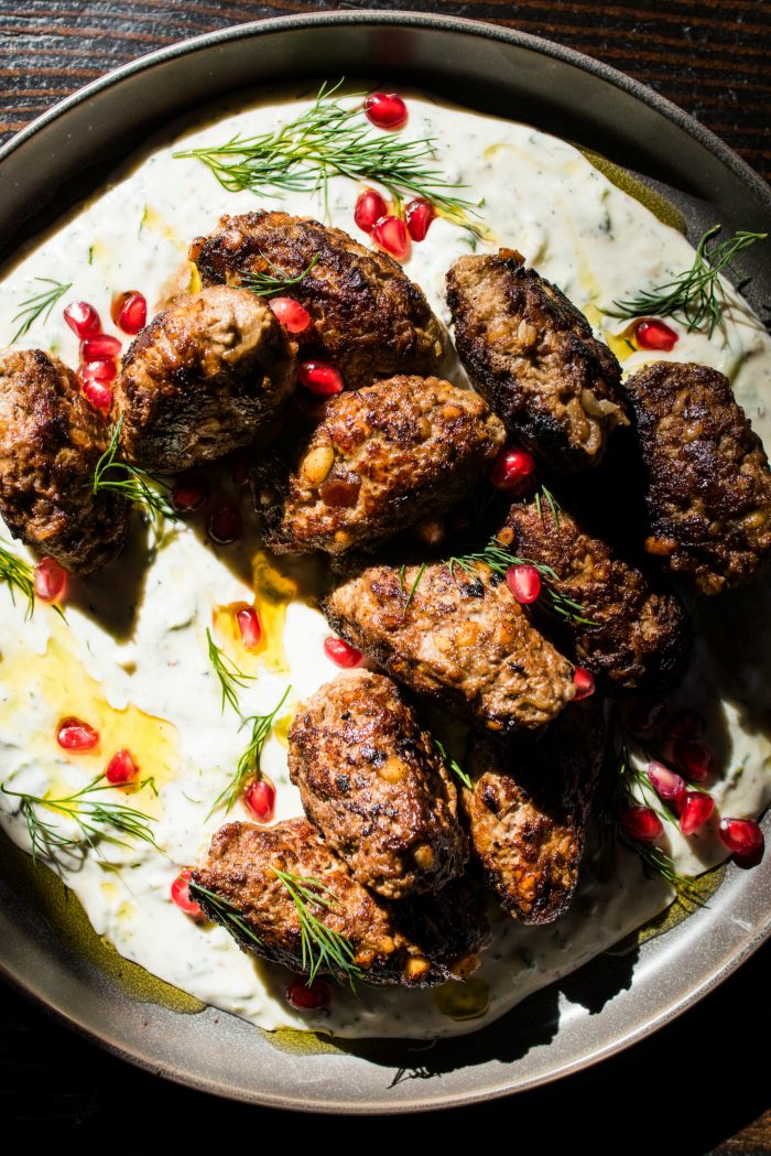 Sage Lamb Kofta with Mint Cucumber Yogurt Sauce