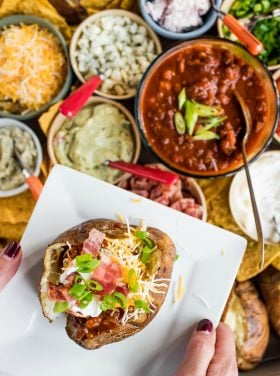 a baked potato bar