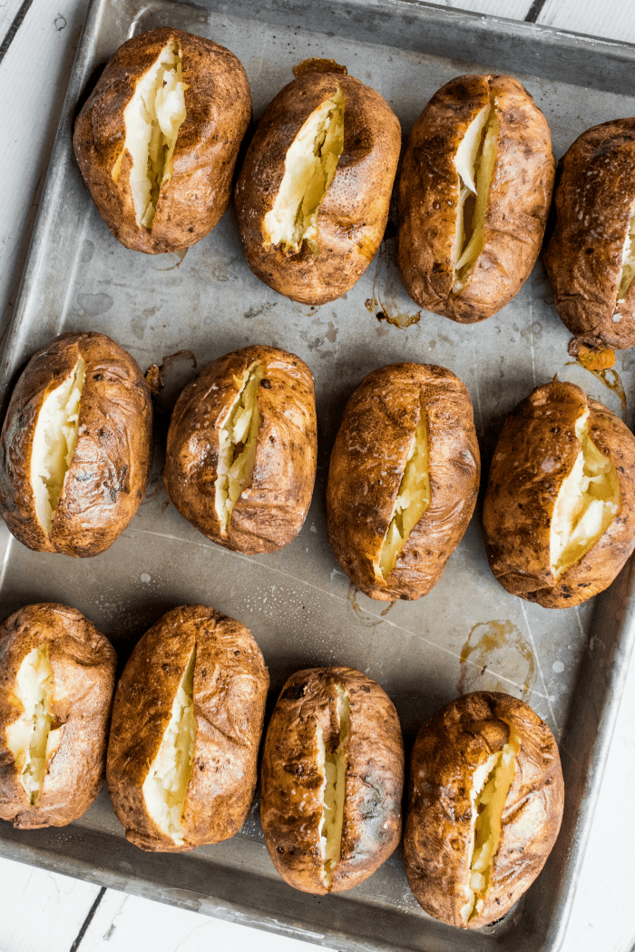 EASIEST Baked Russet Potatoes Recipe